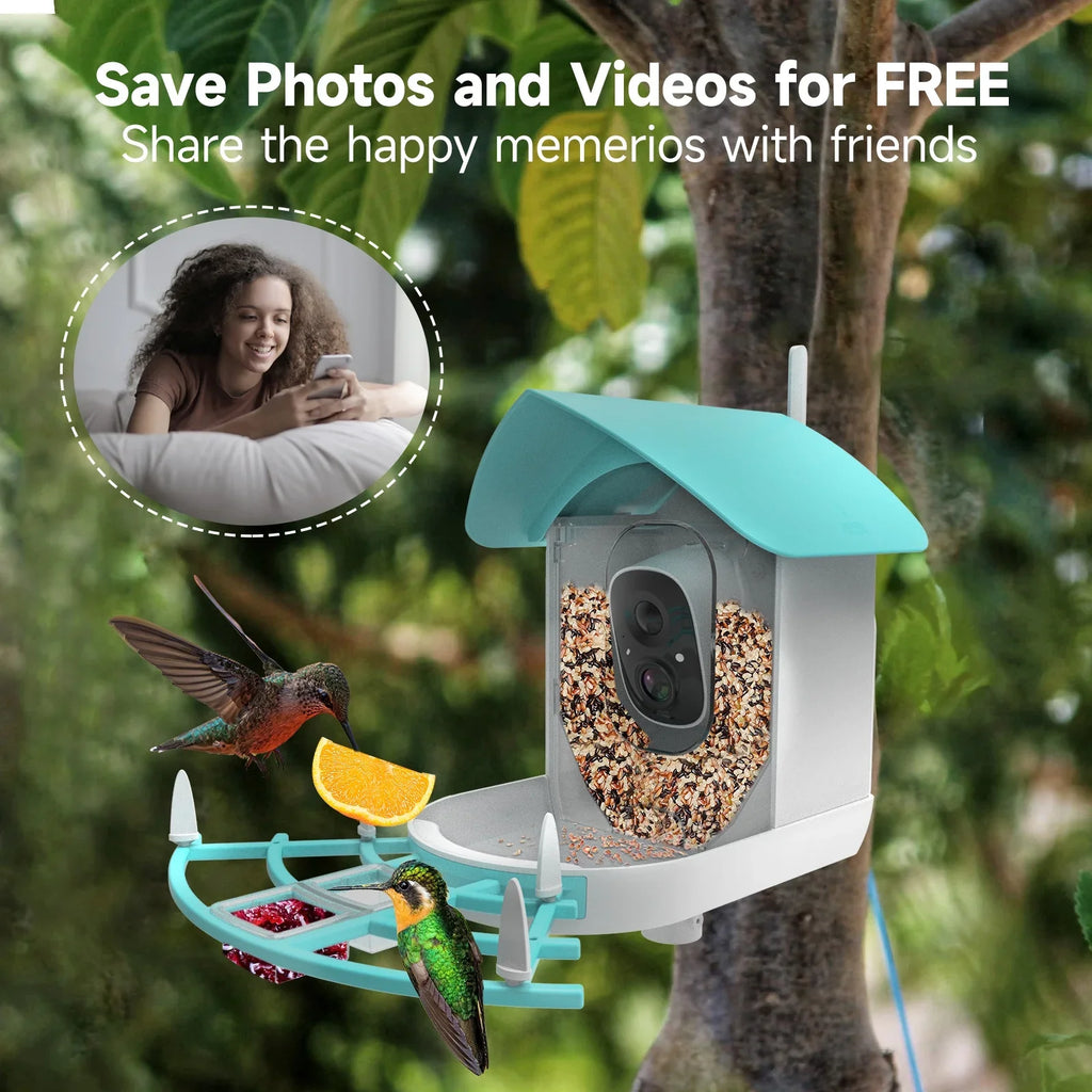 Camera Surveillance With Solar Ai Powered Species Owsoo Resolution Wifi App Pir Feeder Video camera,PirAi Camera Vico App 1080pVideo Feeder Wireless Wifi Video Camera Arealer 1080p