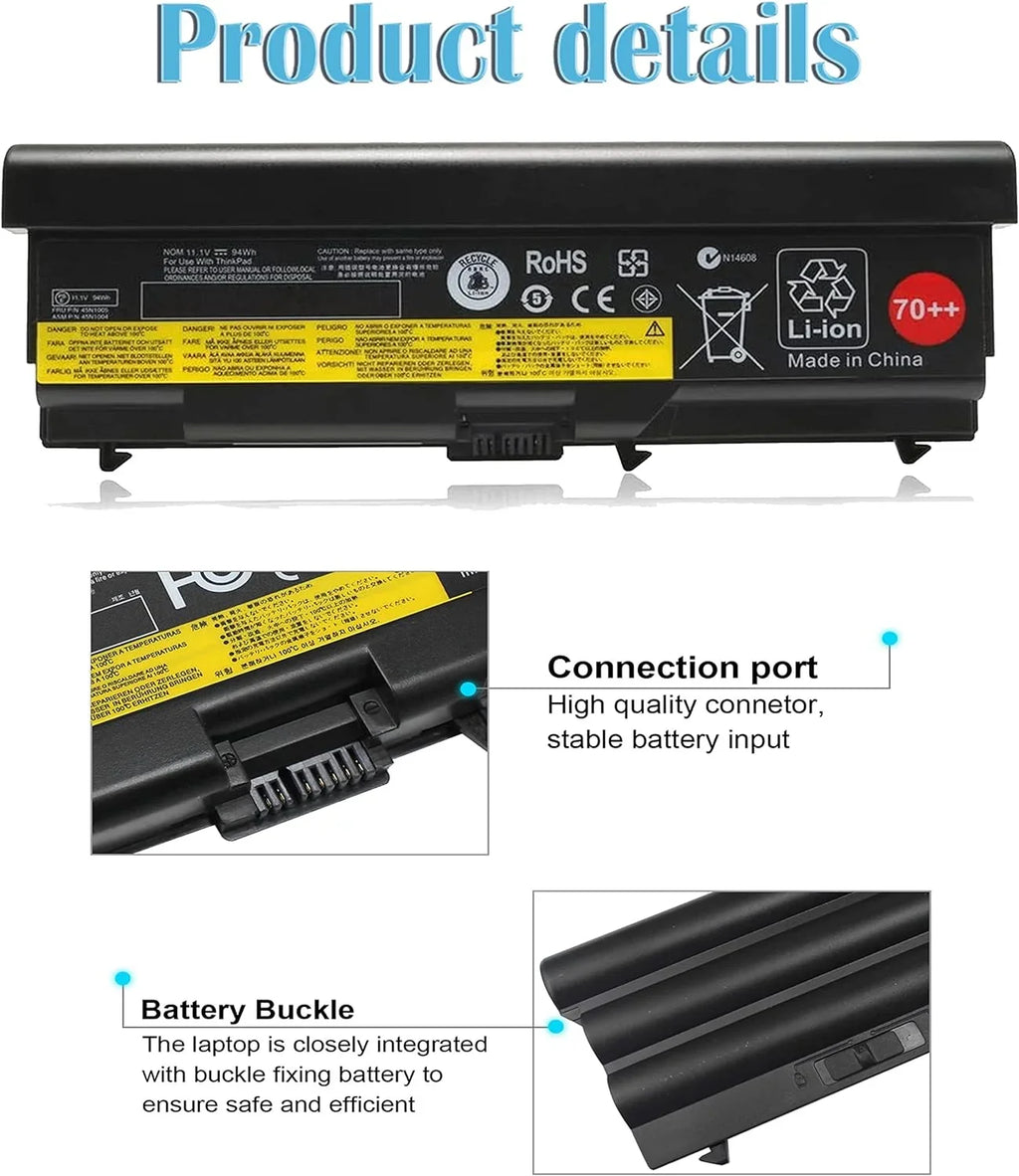 94Wh T430 T520 70++ W510 for W530 T530 0A36303 L430 Lenovo Bovekeey T420 T510 T410 L530 L412 ThinkPad y W520 L420