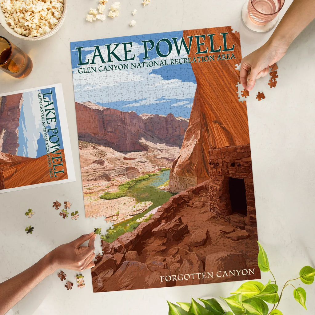 Piece 1000 Powell, Jigsaw Press Lake Canyon Lantern Forgotten Puzzle,