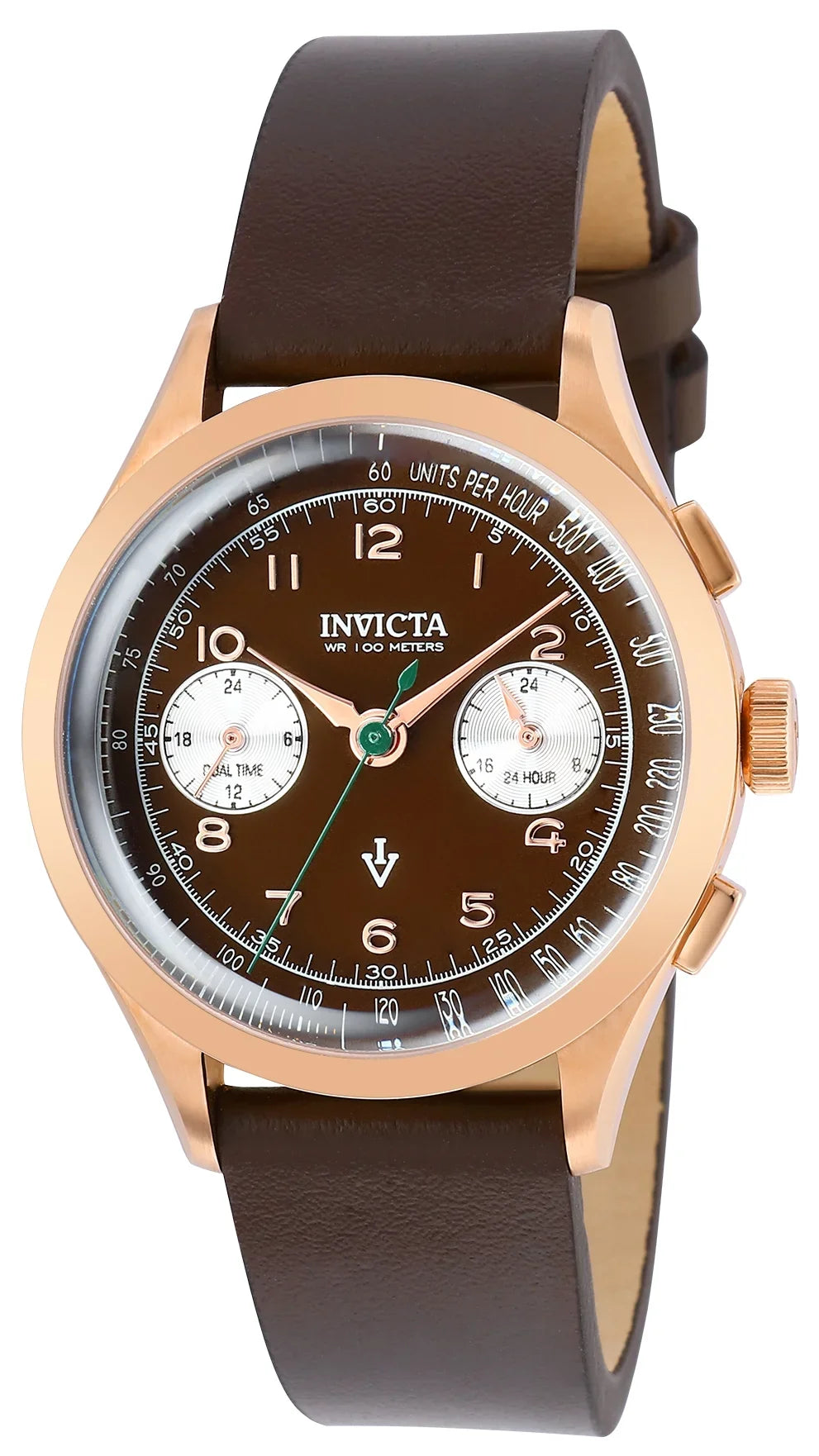 Dial Brown Invicta Multifunction Watch 37058 Men's Quartz Vintage
