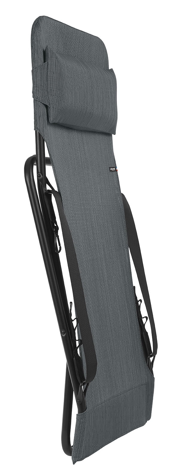 Folding Fabric Obsidian - - Steel Black Frame Chair Sling