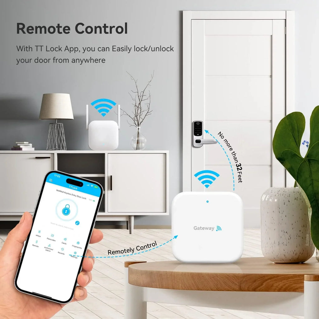 Lock, G2 White Keyless for Gateway Entry Door Scanning, Fingerprint