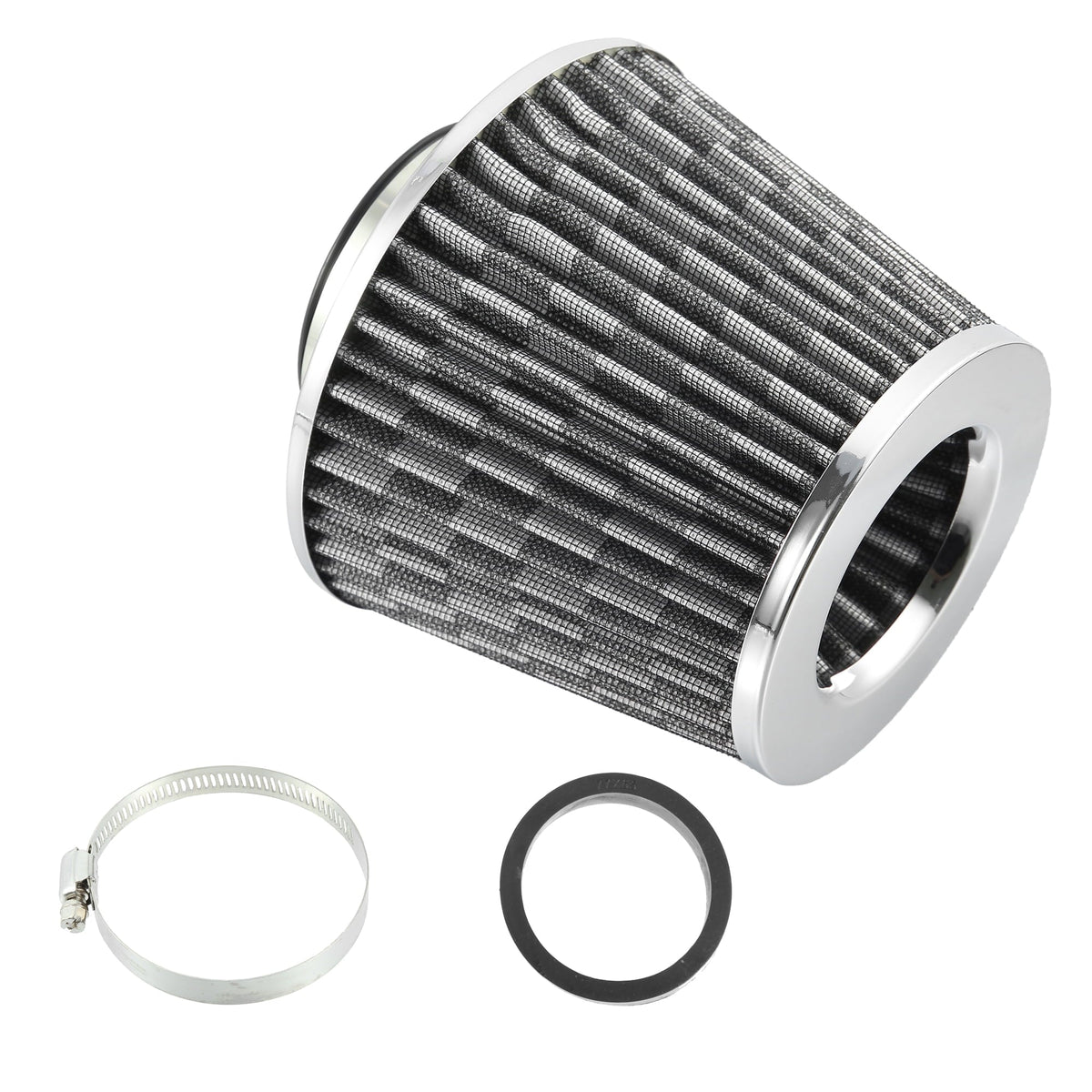 Inlet Cold Filter Dry Air Clamp on Carbon 2.5" Air Pattern Cone Intake Washable Reducer Ring 65mm Fiber 1pcs Replacement