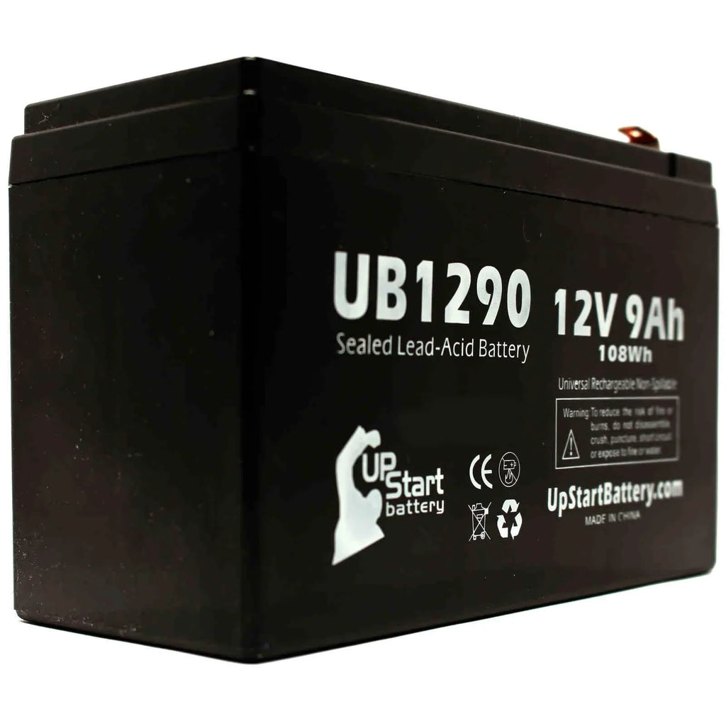 Includes - Dyna Replacement Universal SLA) Lead Sealed WP6.512 9000mAh, F1 Cell AGM, - to F1 Acid TWO Terminal Battery Battery (12V, UB1290 F2 9Ah, Terminal, Adapters Compatible