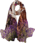 for in Women Adorable Lightweight Wrap Girls Scarf Dog Long Neck Scarves Field Retriever Shawl Hyjoy Golden Lavender Silk