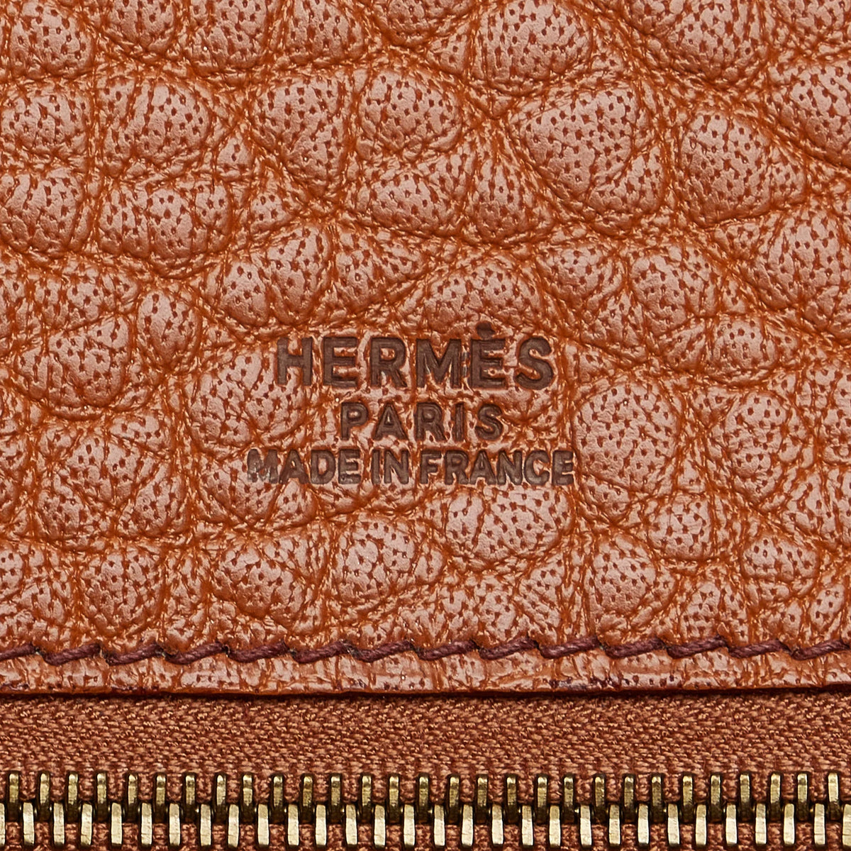 Calf Leather Hermès Unisex Tote Galop Pre-Owned Bag Authenticated Brown (Good)