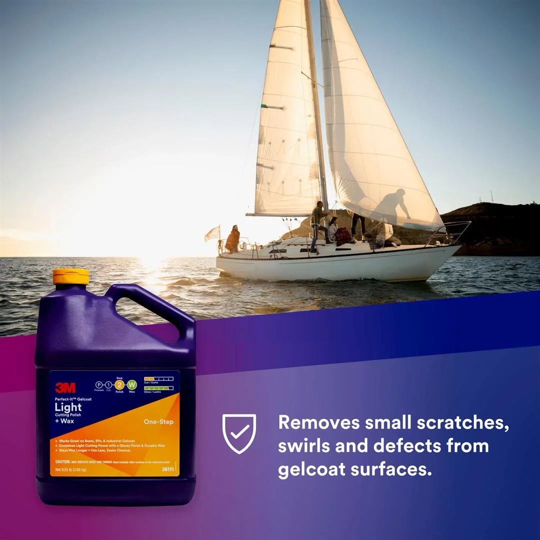 Gelcoat Light Cut Polish-Wax Gallon 3M 36111;