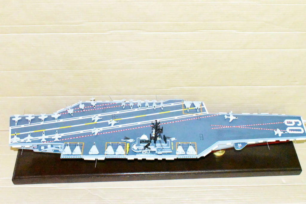 CV-60 Aircraft Model,Navy,Scale Carrier Model,Mahogany,Forrestal USS Class Saratoga