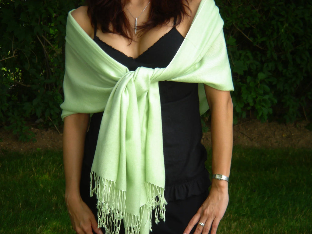 Scarf/Pashmina Scarf/Wool/Silk Green) (Mint Shawl/Cashmere/Cashmere Scarf/Scarves/Shawl/Shawls/Stole/Wrap/Pashmina