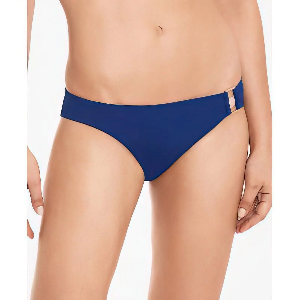 Navy, Club Beach Ralph Lauren Metallic-Ring Bikini 0 Bottoms, Lauren