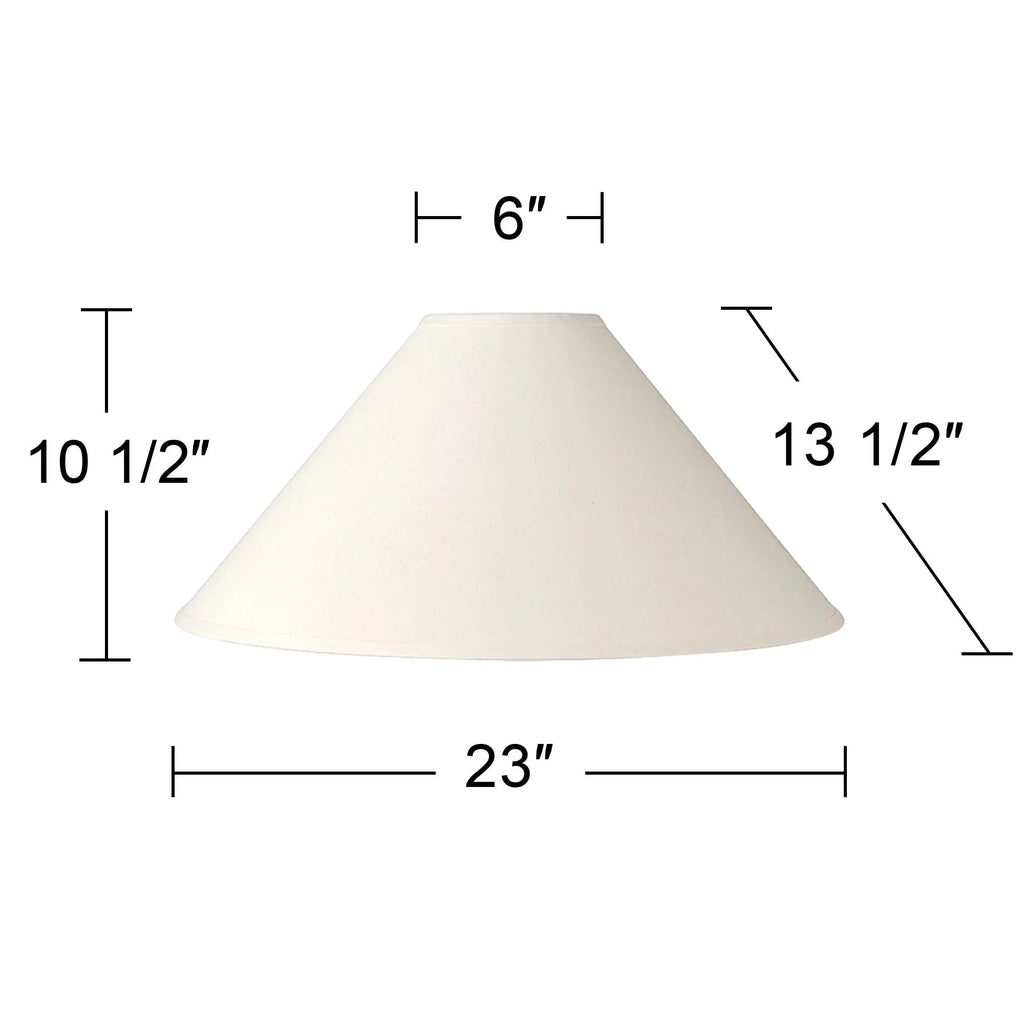 Slant x Large Lamp Bottom of Finial Replacement 23" Ivory Harp and 6" x 2 Top Fitting Set Chimney Springcrest Shades Spider 13.5"