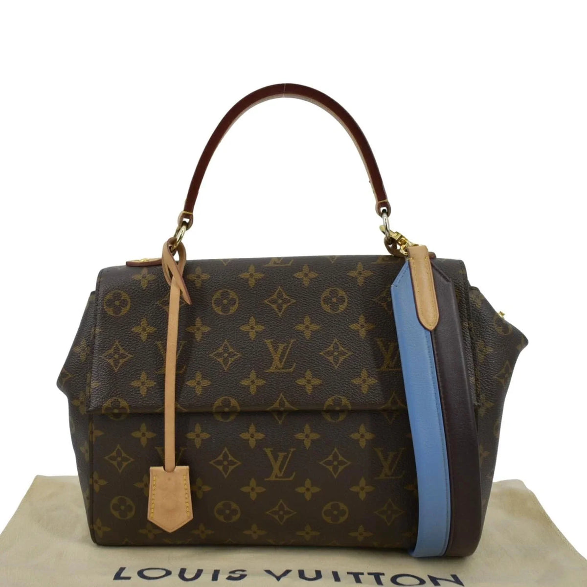 Monogram Pre-owned Shoulder Brown MM Bag Canvas Cluny