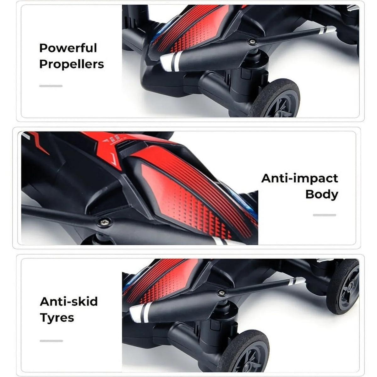 Dual-use Height Unmanned Stable And High-speed Land Setting, Drone Intelligent Gift Air For RC Four-axis And Drone Toy Low-speed Car Flight, Switch Toys