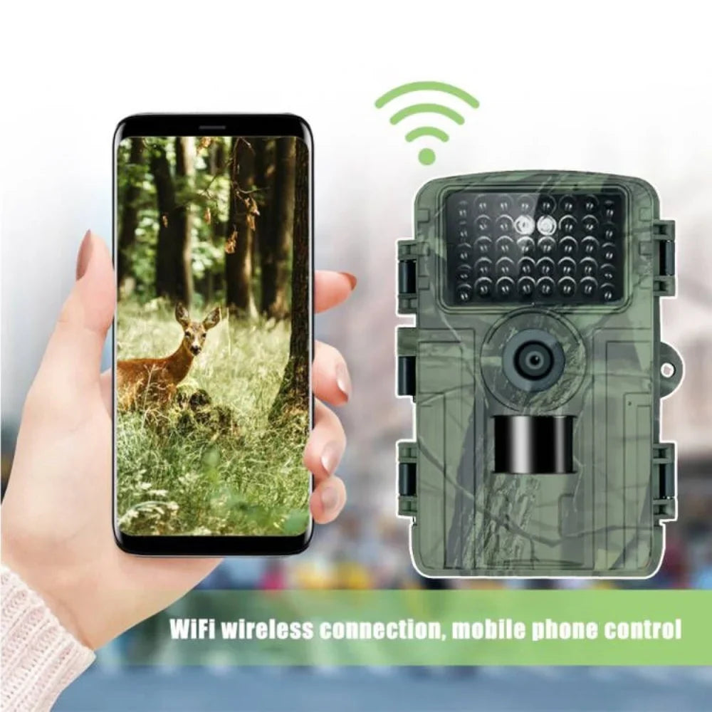 4K Camera Hunting 32MP HD exterior Trail Motion Bluetooth Wifi Vision Activated Wildlife Night Camera Camera Hunting WIFI IR Hunting Waterproof