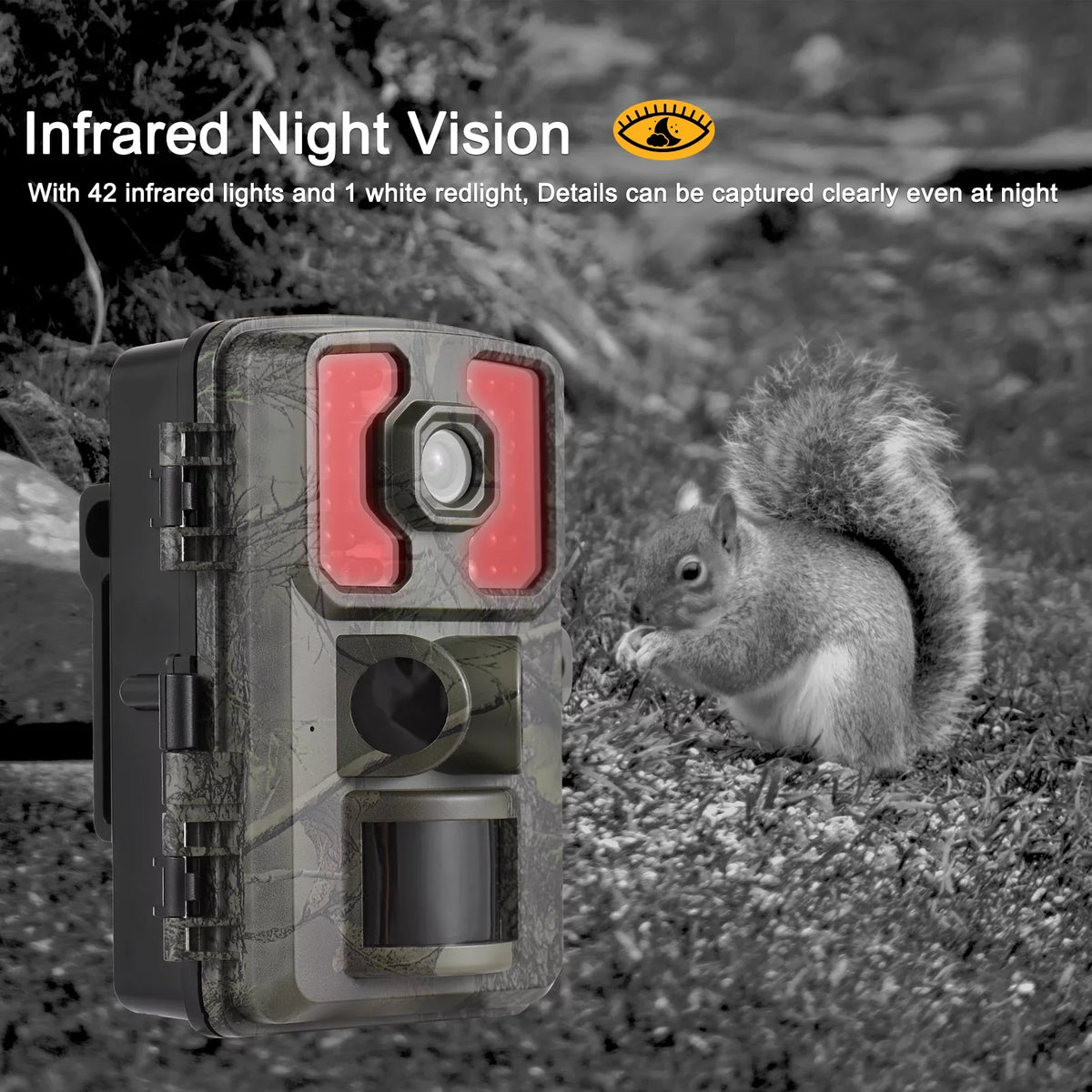Supports Sensors 4K Wildlife Tracking Inch Time PIR IP66 Screen TFT Trail 16MP with Trigger 2.0 Infrared Color Carevas Activated 0.5s Motion Waterproof