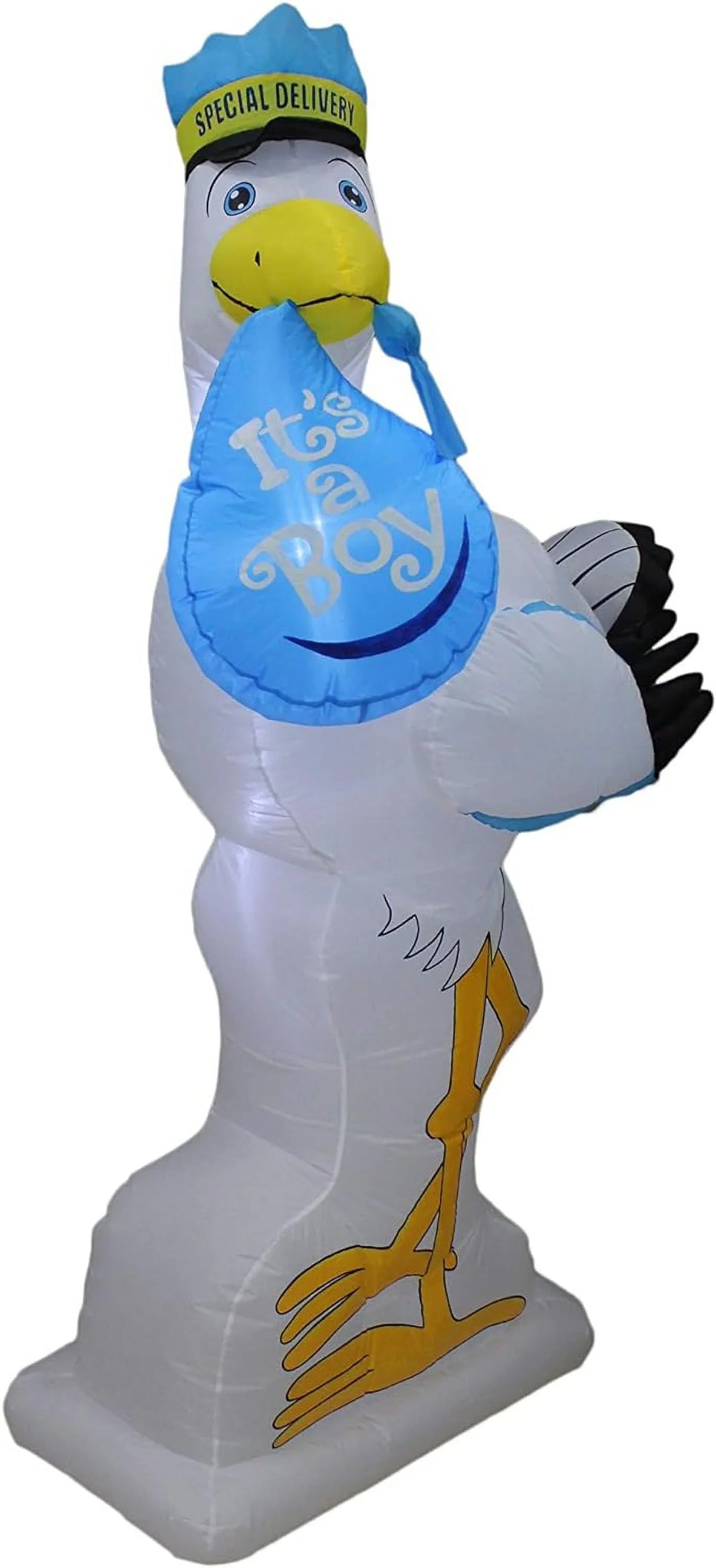 Blue Garden Boy For Announcement Indoor Party Home Lights Lighted Decoration Tall Celebration Foot Baby LED exterior Yard Baby Stork Lawn A Inflatable Prop Delivery Special 6 Shower It's Blowup