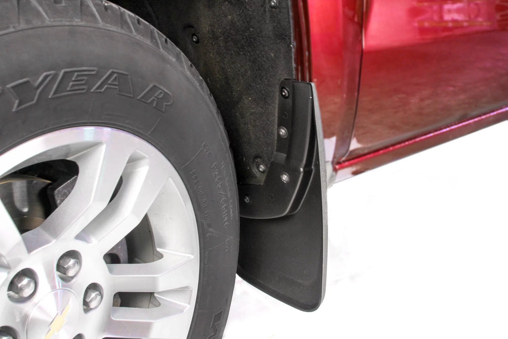 Silverado (Not Mud 2 Auto GMC 2500 Sierra, Set Molded Silverado & 2014-2018 Splash Red Only Set 2015-2018 22894857 Fit 3500 Flaps Front Chevy Custom Hound Pair Chevy Only) 1500 Piece