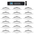 drop Audio Ceiling Amp JBL Tile w/(18) Speakers+6-Zone Office/Restaurant Package