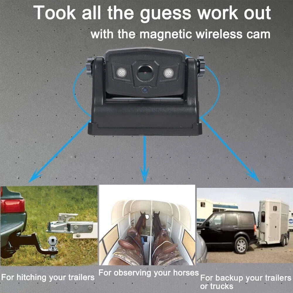 Wireless Camera Camera, Backup Magnetic Battery Front/Rear View 9600mAh WiFi Jahy2Tech