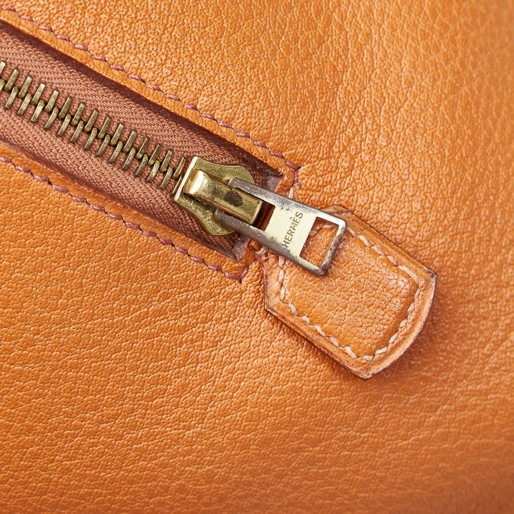 Calf Leather Hermès Unisex Tote Galop Pre-Owned Bag Authenticated Brown (Good)