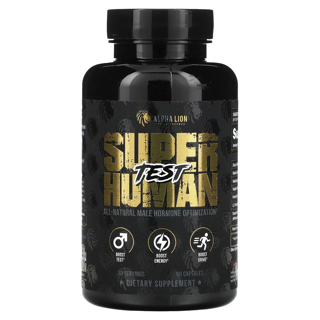 (90 Ingredients Natural Lion Boost All Drive, Alpha Test, Optimization, Premium Energy, Male Capsules) Hormone