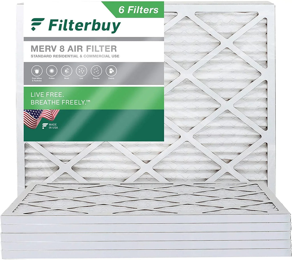 Furnace Pleated (6-Pack) Filterbuy Filters 8 15x20x1 MERV AC HVAC Air