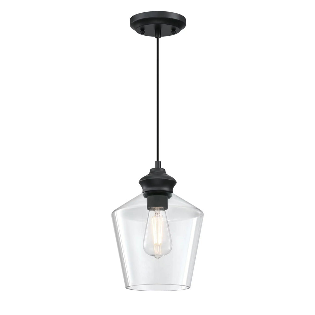 Clear Ramsey Finish Glass Nickel Mini Brushed Westinghouse Pendant