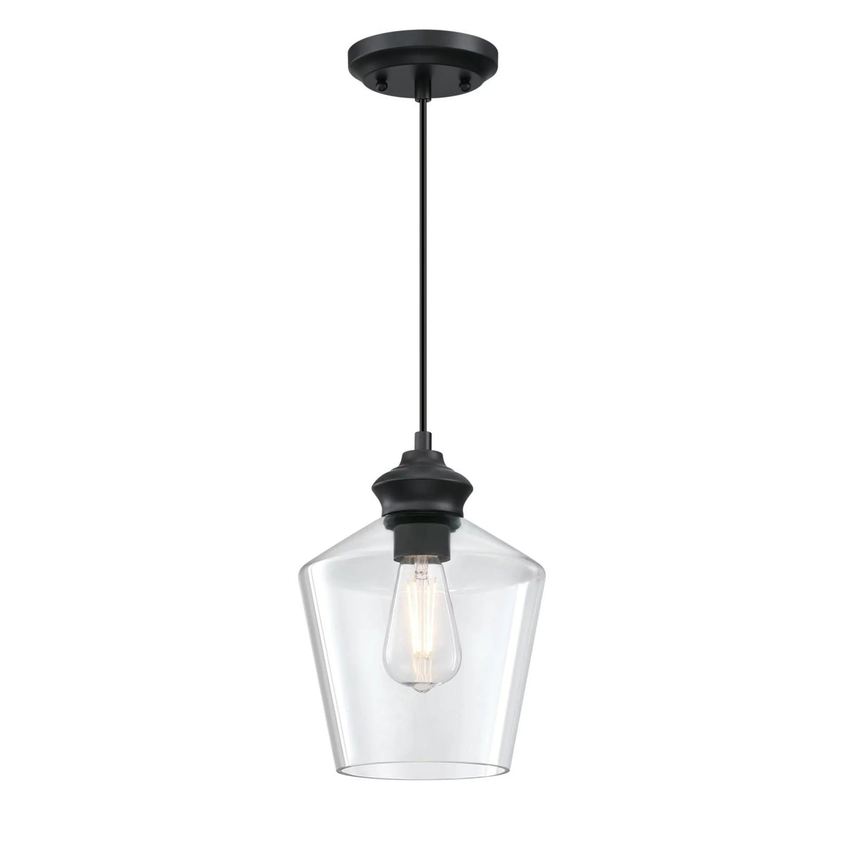 Clear Ramsey Finish Glass Nickel Mini Brushed Westinghouse Pendant