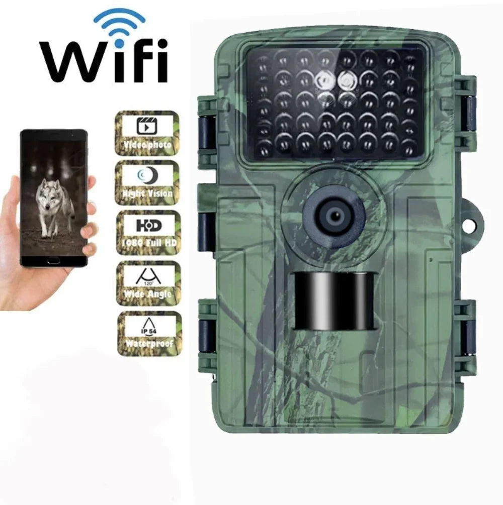 4K Camera Hunting 32MP HD exterior Trail Motion Bluetooth Wifi Vision Activated Wildlife Night Camera Camera Hunting WIFI IR Hunting Waterproof