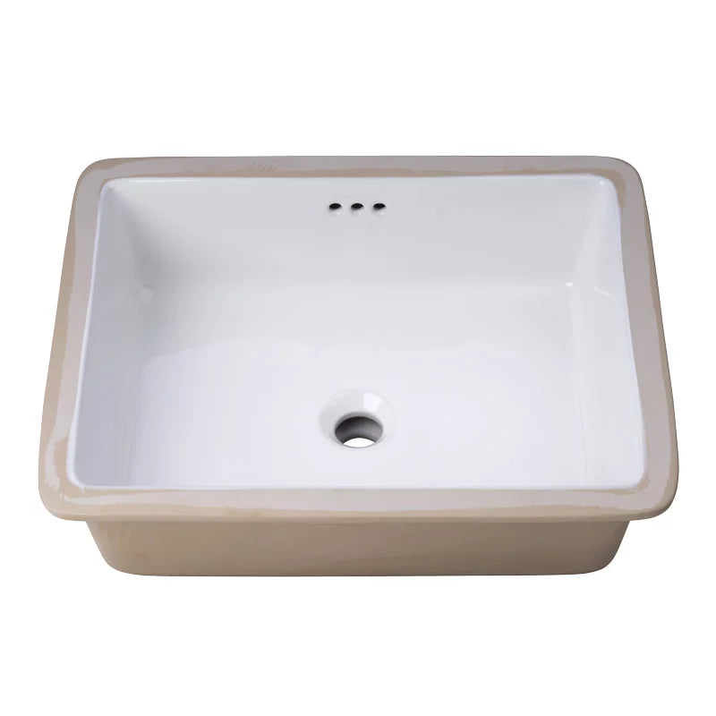 17 x Miseno in. Sink Rear Rectangular Overflow, with Undermount White 13 Bathroom