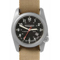 A-2T Analog Watch - - Beige - Dial Nylon Classic Mens 12724 Original Black Strap Titanium