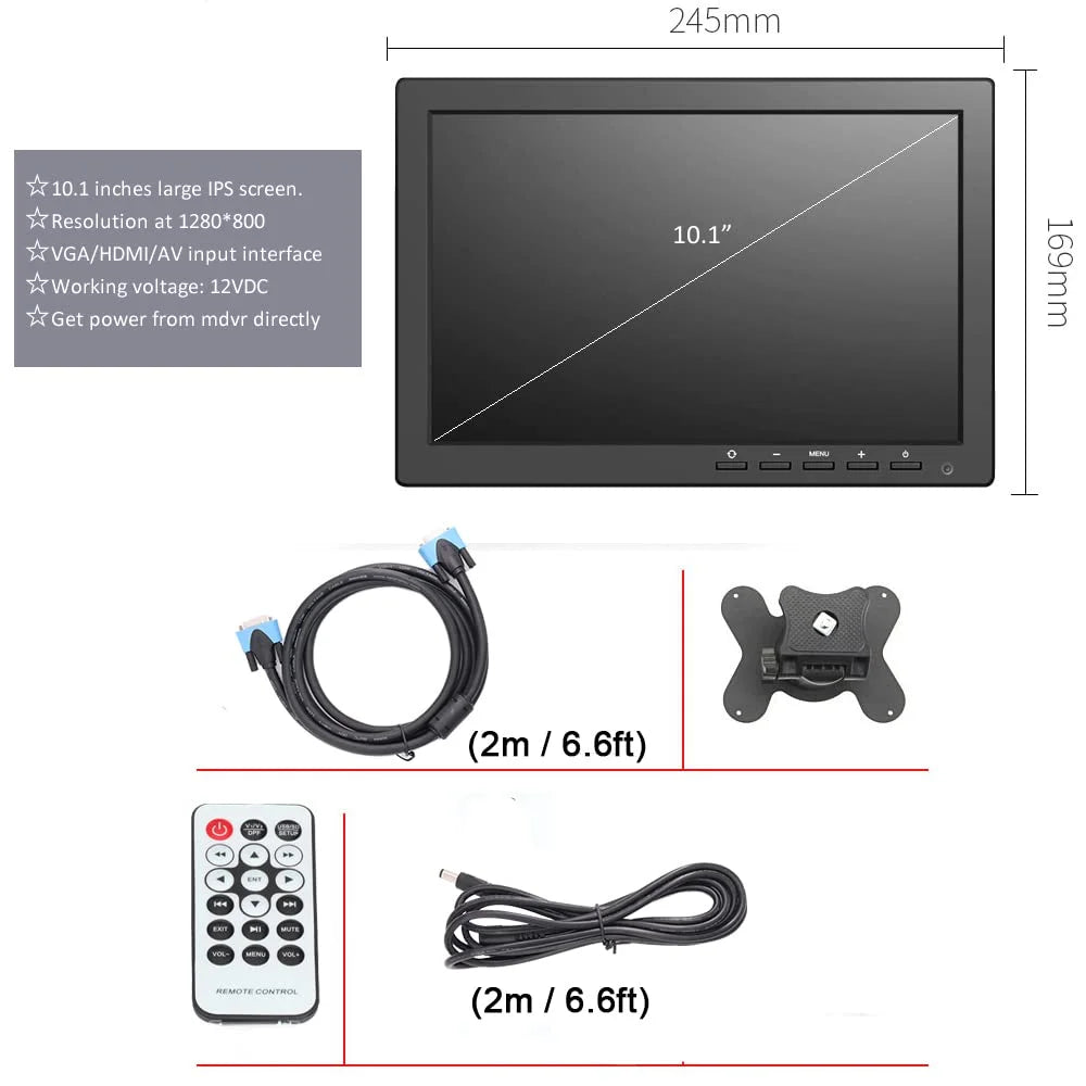 10 Mobile DVR 2.0MP View with Car Night Video Screen H.264 Side Recorder Waterproof JOINLGO MDVR Car Rear 1080P inches AHD Vision Front Channel 4 Kit Vehicle Camera