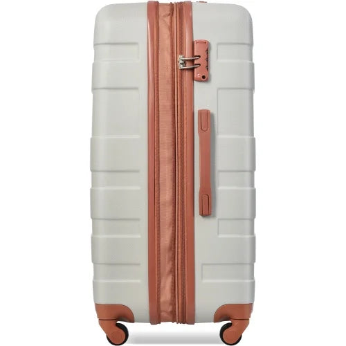 sets Sets ABS Hardshell 3pcs 20''24''28''( Hardside Expandable New Lightweight Suitcase Light Durable Model Luggage with Wheels Grey Spinner Lock Brown) Suitcase Luggage TSA and Clearance
