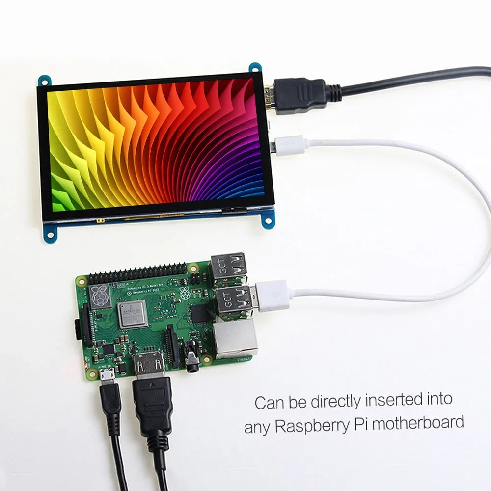 Touchscreen Portable Interface Display USB Resolution Capacitive Andoer Compatible 5 800*480 Tool Inch Raspberry Small with Pi with