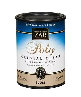 1 4) of Polyurethane Indoor Paint 125 (Pack ZAR Coverage Clear ft. sq. qt. liquid-Based Aqua