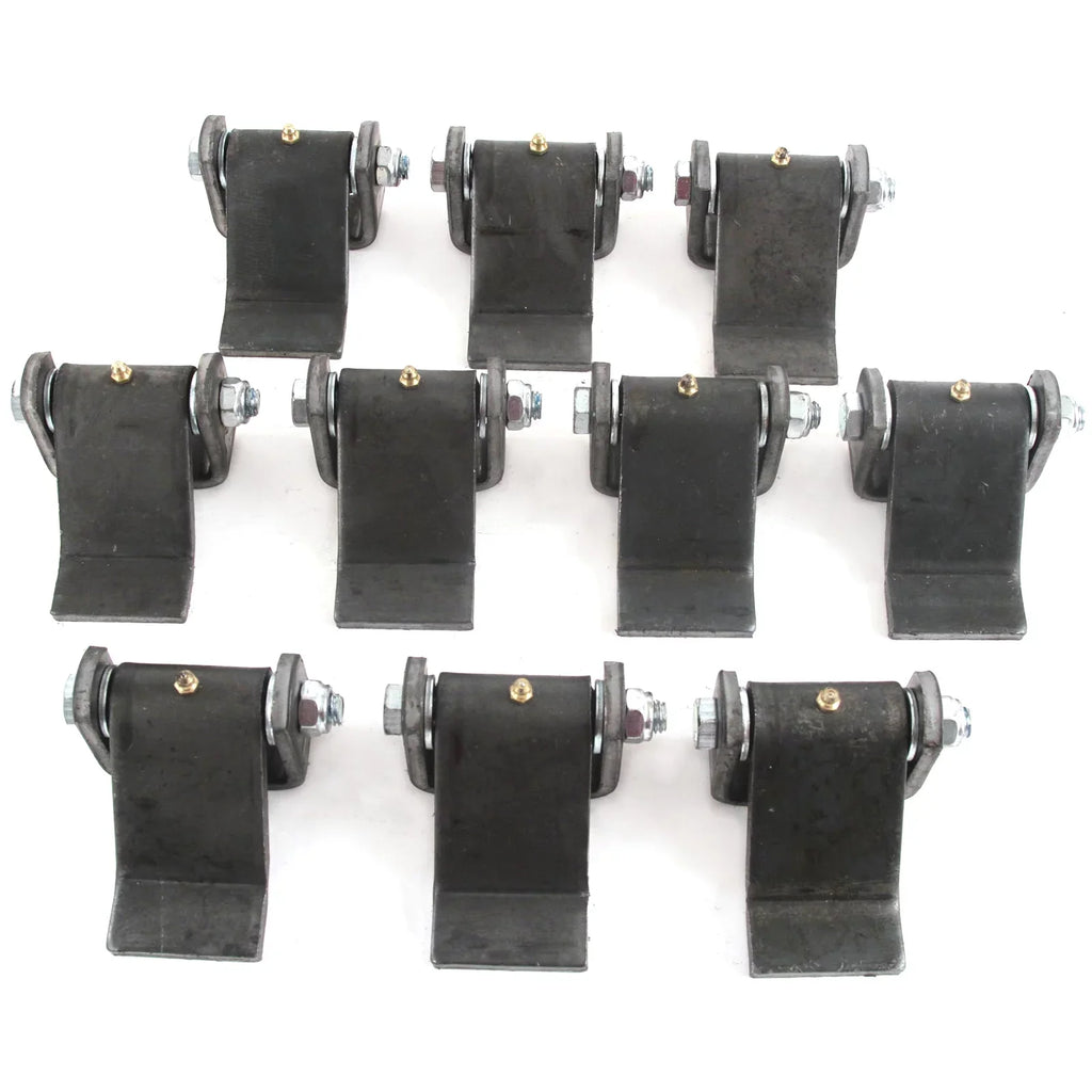Short Weld-on Red design Hinge Grease Qty Hound 10 Body Greaseable Strap Hinge Trailer Leaf Heavy Gate Truck Steel Door Zerk Auto with Fitting Duty