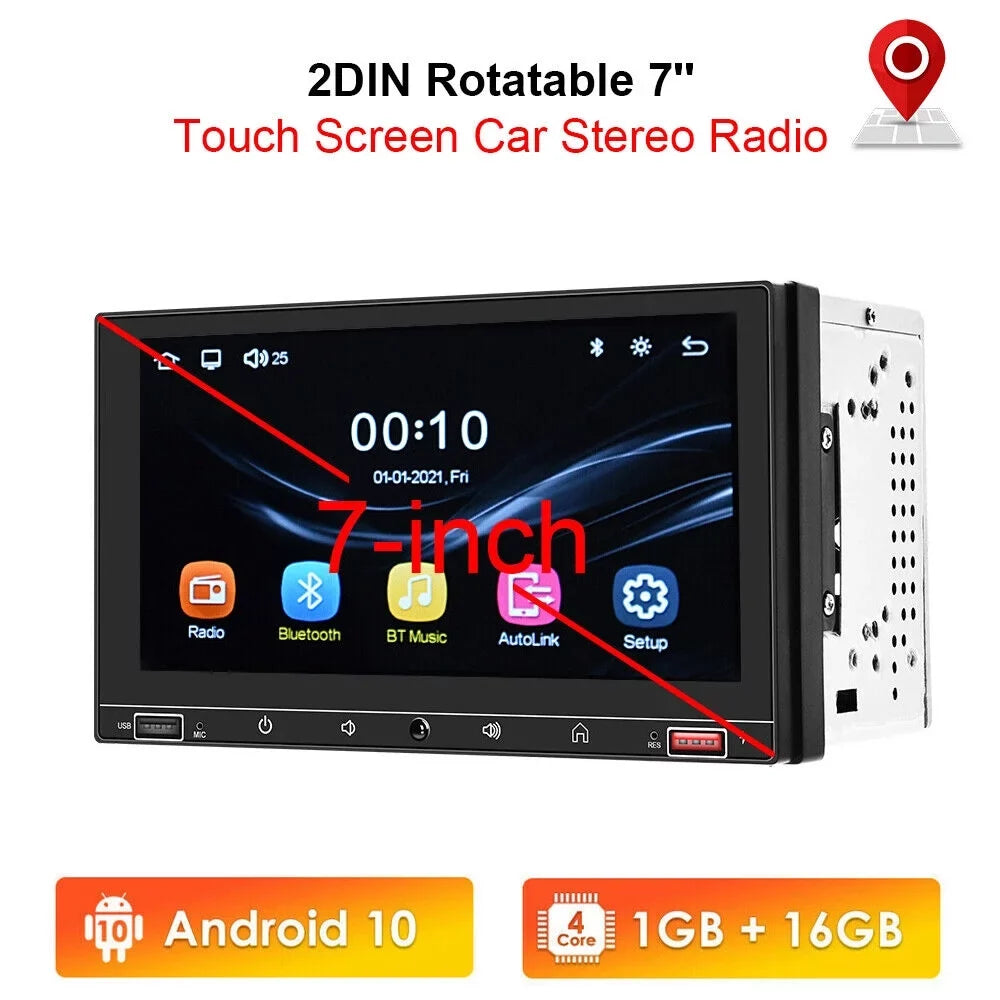 Carplay FM 7" Screen, Car Stereo KingFurt & with Play Link Android MP5 Camera Radio, Mirror Auto HD