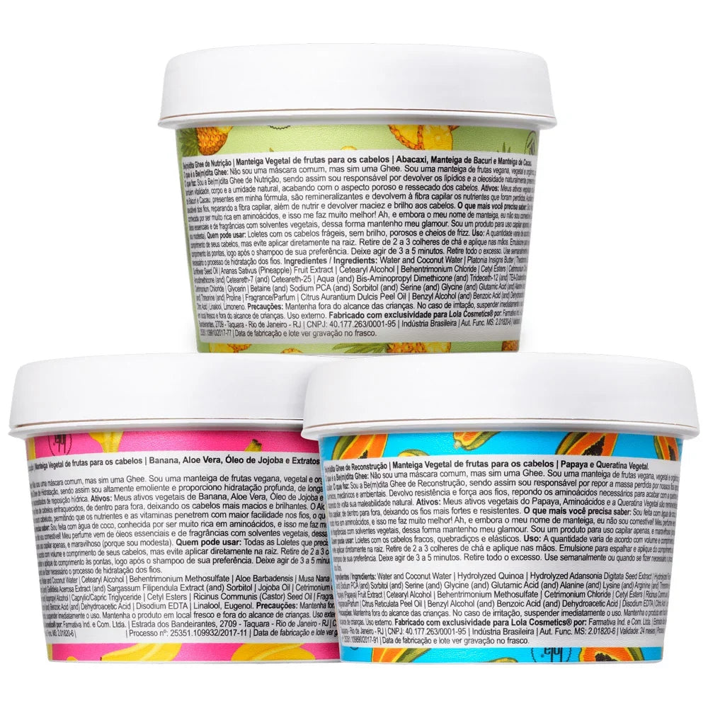 Cosmetics Chronogram Be(M)dita Capilar 3x100g/3x3.5fl.oz Ghee Kit Lola