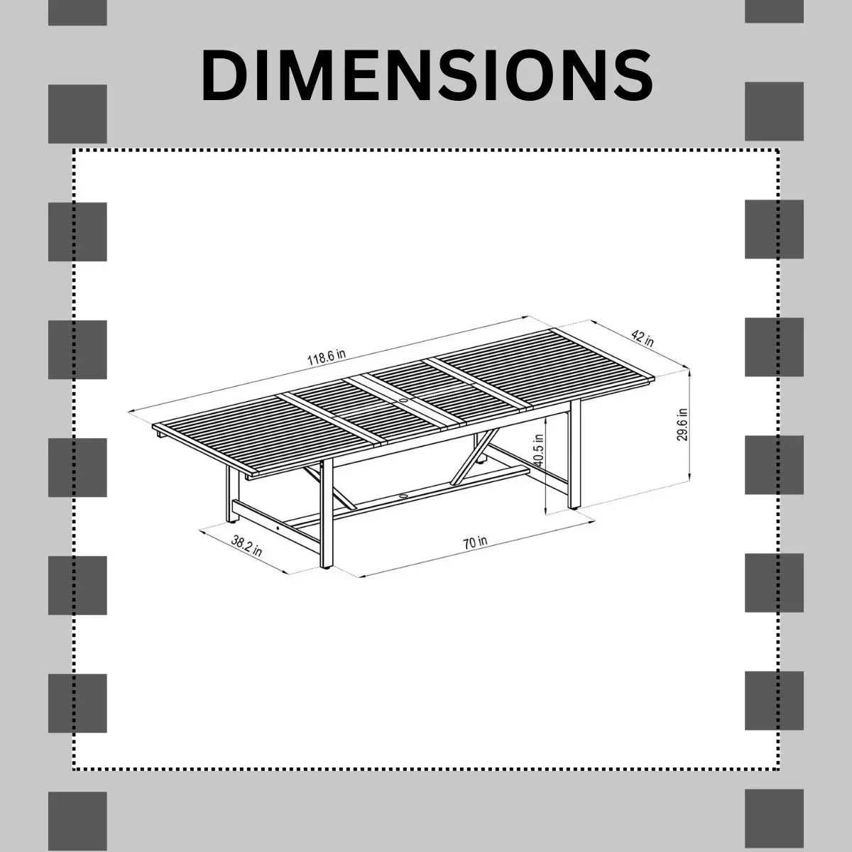 Brooks Eucalyptus Seating Set, Patio Capacity: Rectangular 9-Piece Amazonia 8 Extendable Dining