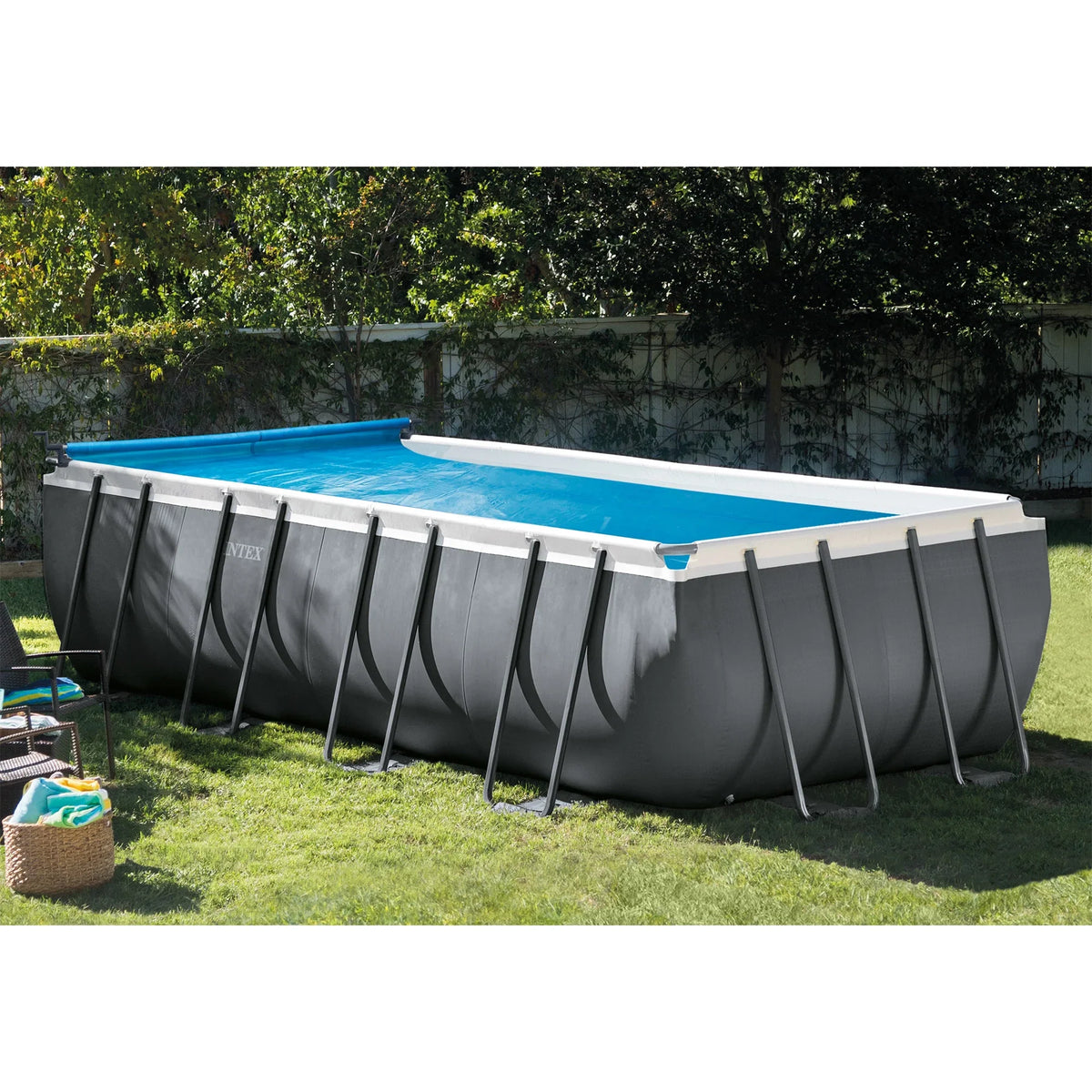 Cover Reel, Ground Above Included Not Solar Pool Intex Aluminum Cover