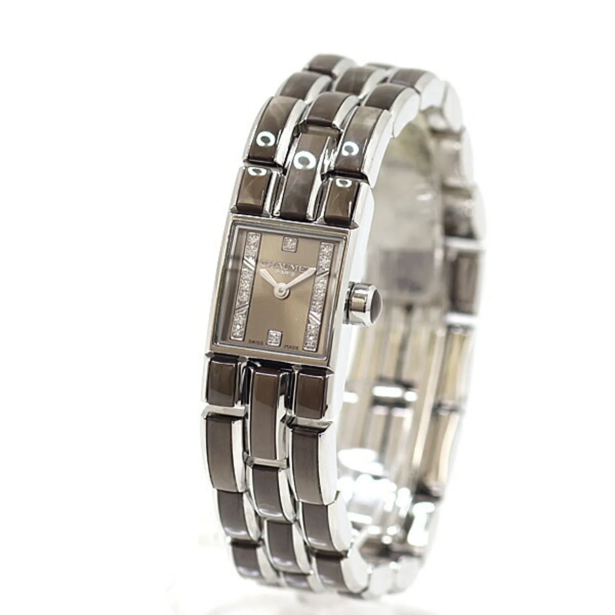 Kaysis Quartz Brown CHAUMET W19616-34B Pre-Owned (Good) Crystal Lumiere Dial Ladies Watch