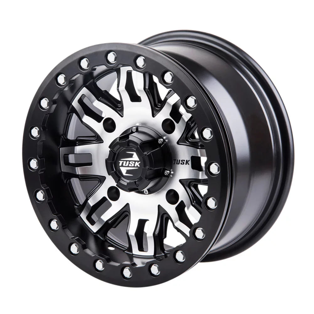 15x7 For 5.0 2 YAMAHA Sport Wolverine Beadlock 4/156 Machined/Black Tusk 1000 Wheel RMAX Teton + 2022 2.0