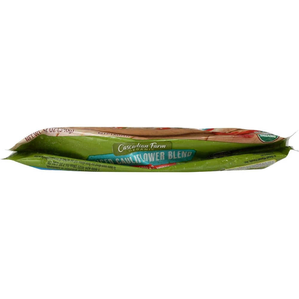 Case. Blend Farm Cascadian Organic Onions, Peppers and 12 Cauliflower per Riced 12 Ounce -- Bell with