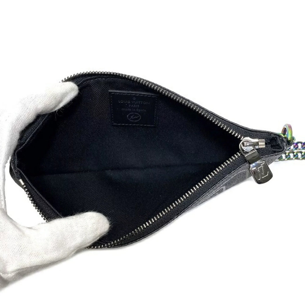 Fragment UB1137 iPhone Pouch Rainbow Fujiwara Hiroshi Collaboration M64433 Flash (Good) Eclipse Black Monogram Gray Pre-Owned