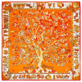 Silk Womens Square Shawl Polyester Scarfs For Orange Cotton Feeling