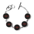 Heart Bracelet Jewelry Charm Design Bangle Electrocardiogram Chain