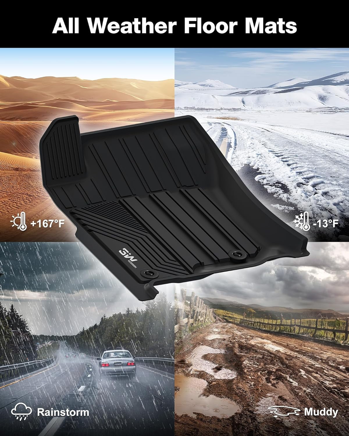 Custom 2nd Set 3W 4Runner Mats and Seat Floor Floor Trunk Row Mats Fit & GX460 Car GX460) Fit Liners Liner 2013-2024/Lexus 1st Full For Black for Cargo Mat 5 & & 4Runner 2014-2022