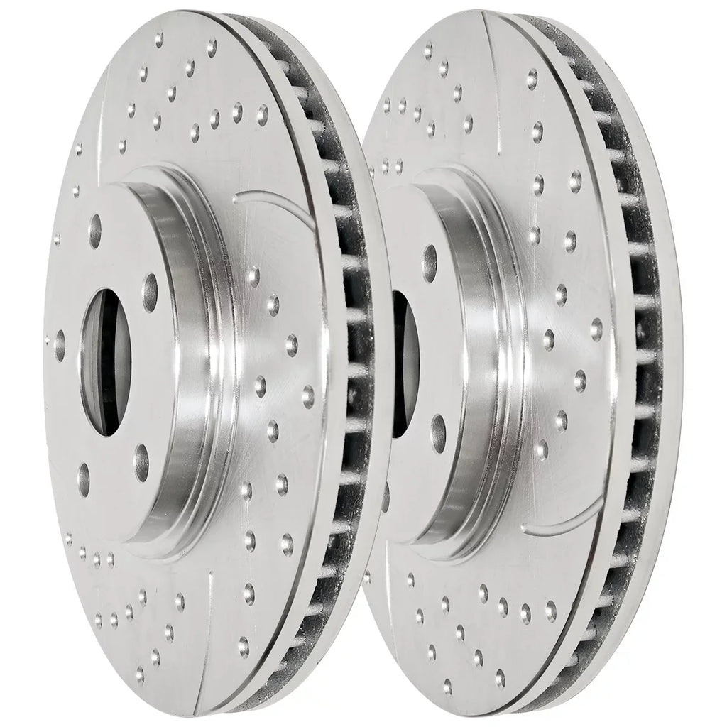 Brake AutoShack Ceramic Kit Chrysler Country Town Journey V6 for Ram Replacement & Rotors Silver 2012-2020 VW Pads Caravan Routan 2012-2016 and Rear C/V Drilled and Grand Dodge Front 2013-2015 Slotted