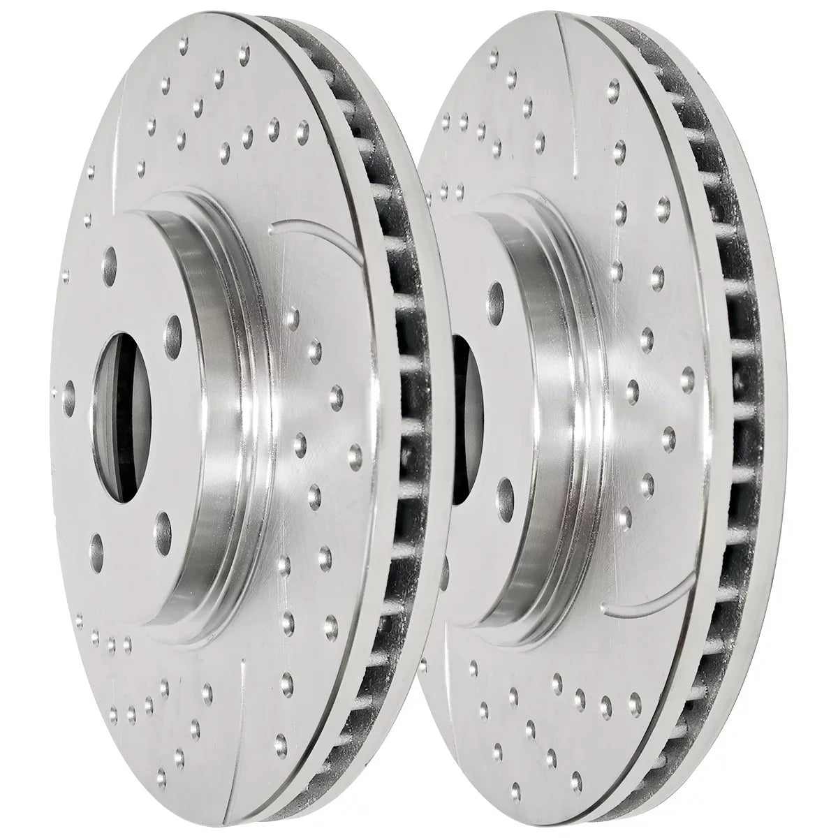 Brake AutoShack Ceramic Kit Chrysler Country Town Journey V6 for Ram Replacement & Rotors Silver 2012-2020 VW Pads Caravan Routan 2012-2016 and Rear C/V Drilled and Grand Dodge Front 2013-2015 Slotted