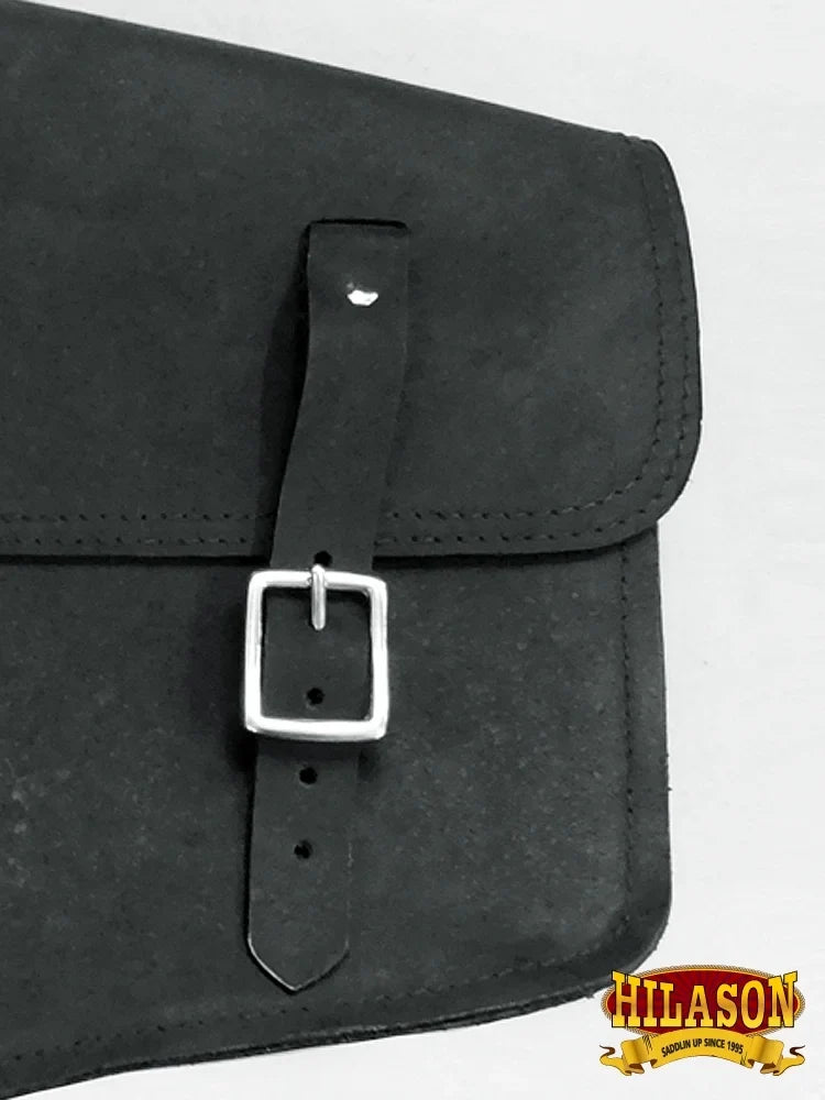 Motorcycle Bike Leather Rigid Solo Bag Side Flap Saddle Western 15HS Right